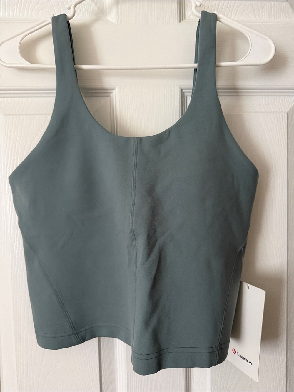 lululemon athletica Scoop Neck Cropped Tank - Slate Green
